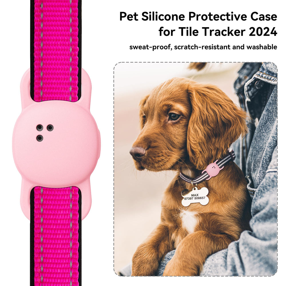 DDJ pink easy-install collar accessory fits 0.8 to 1.1 inch collars.