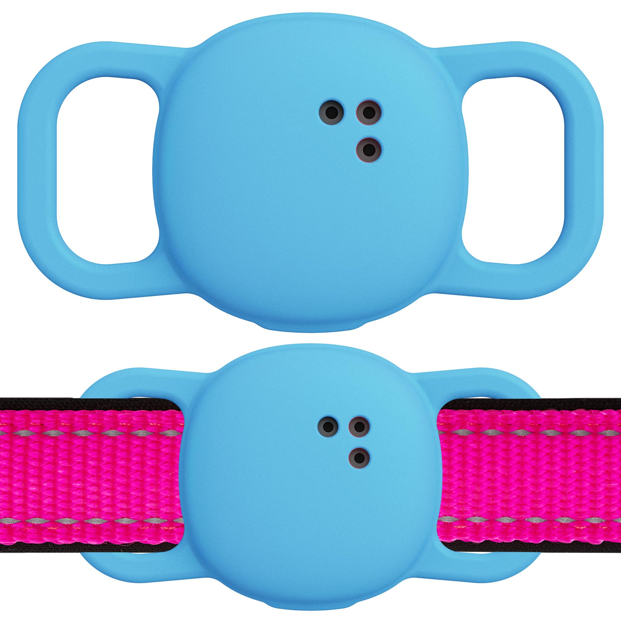 DDJ Tile Life360 case on collar keeps tracker secure during play.
