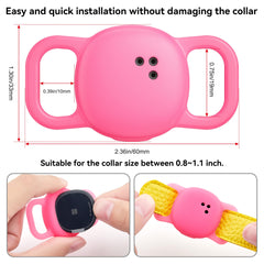 DDJ Tile Life360 collar case neon pink installation highlights one-step setup