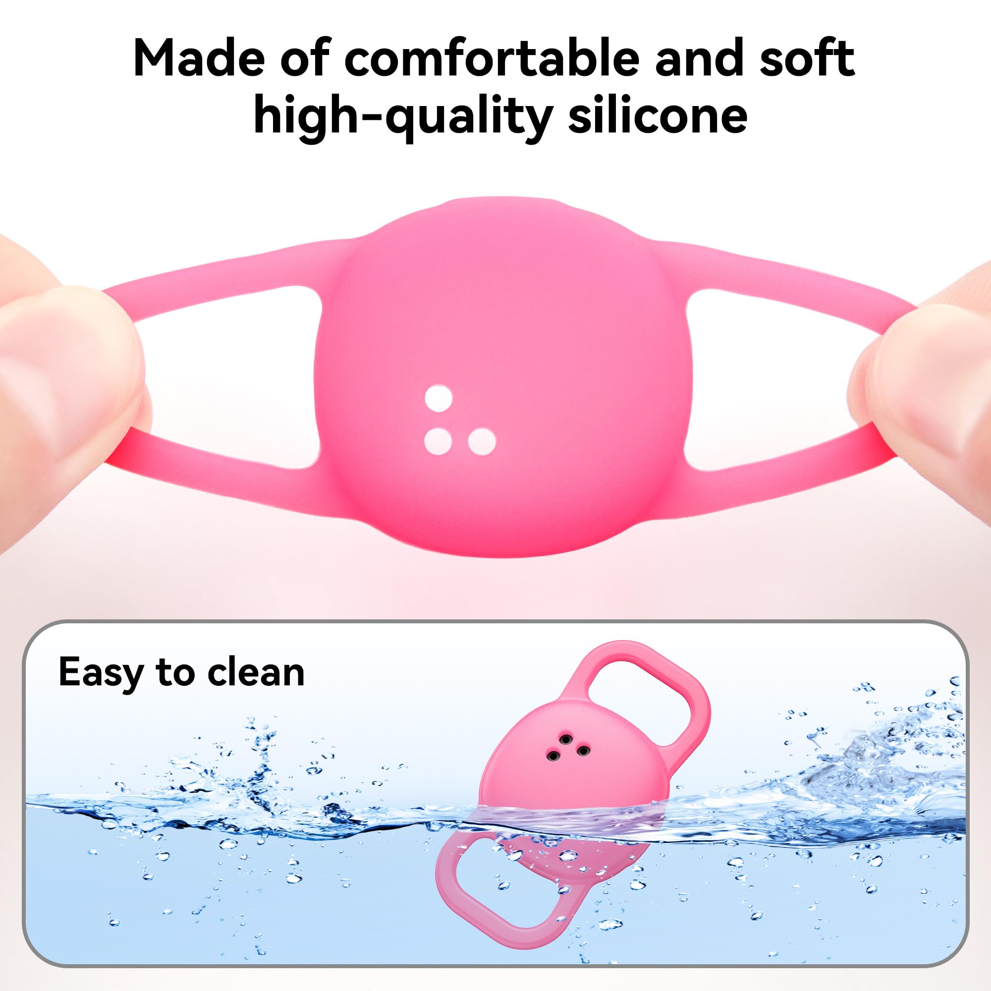 DDJ Tile Life360 collar case neon pink lightweight sleeve for small pets