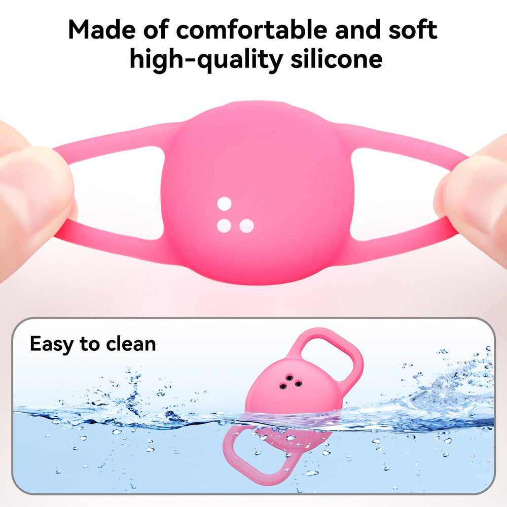 DDJ Tile Life360 collar case neon pink lightweight sleeve for small pets