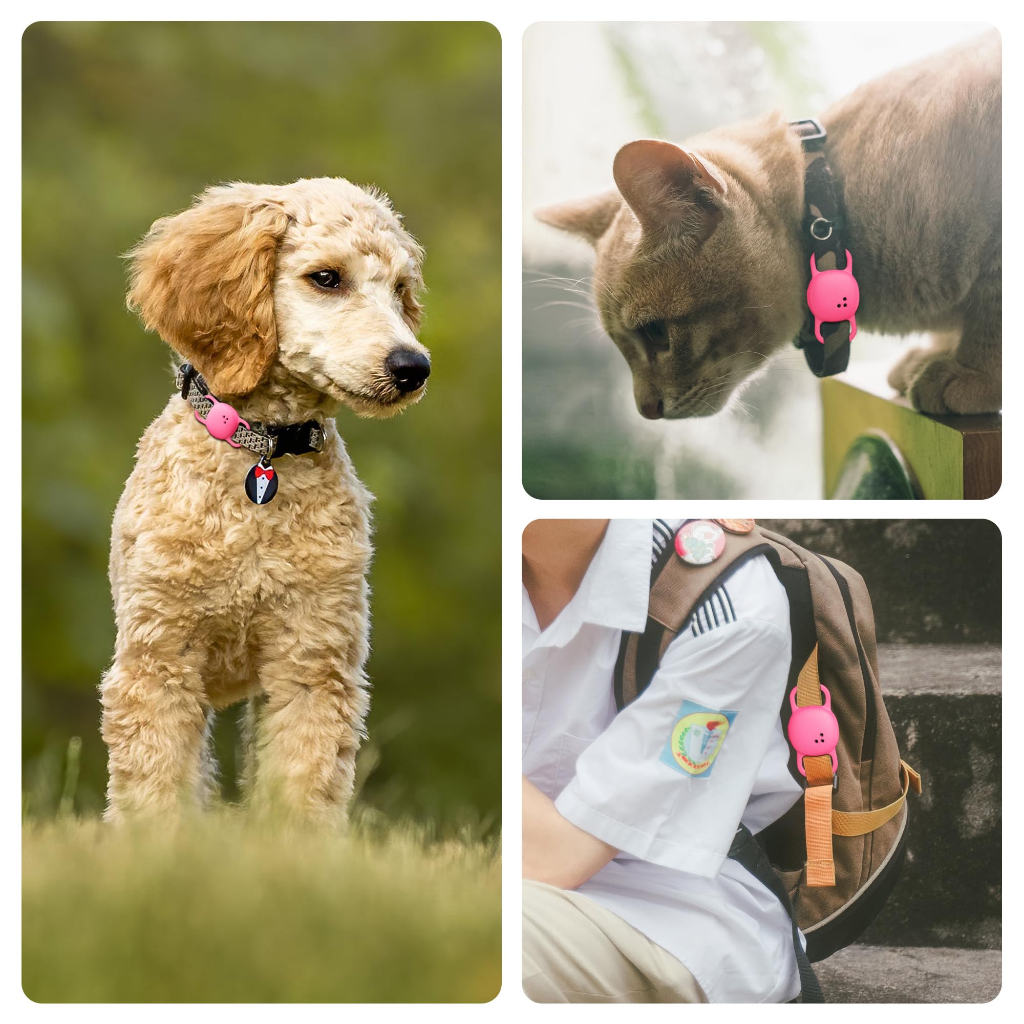 DDJ Tile Life360 collar case neon pink packaging and included items