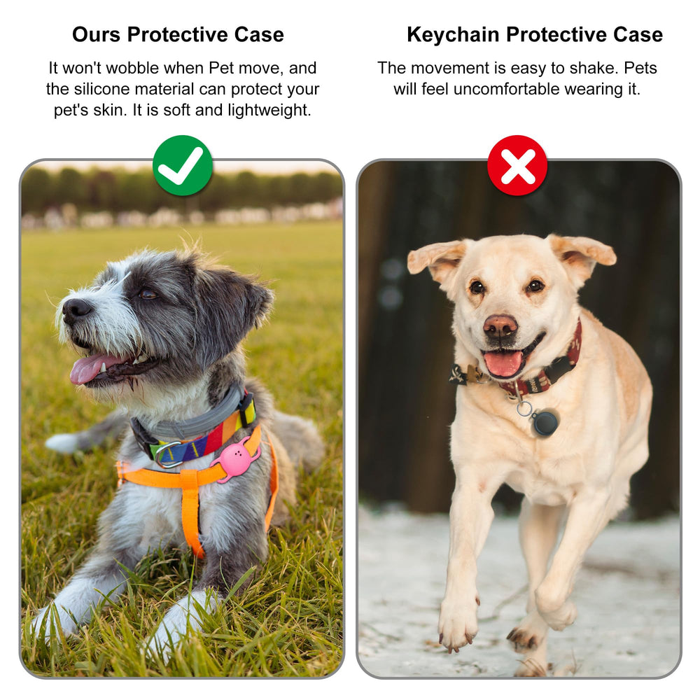 DDJ Tile Life360 collar case neon pink two-pack for multiple collars