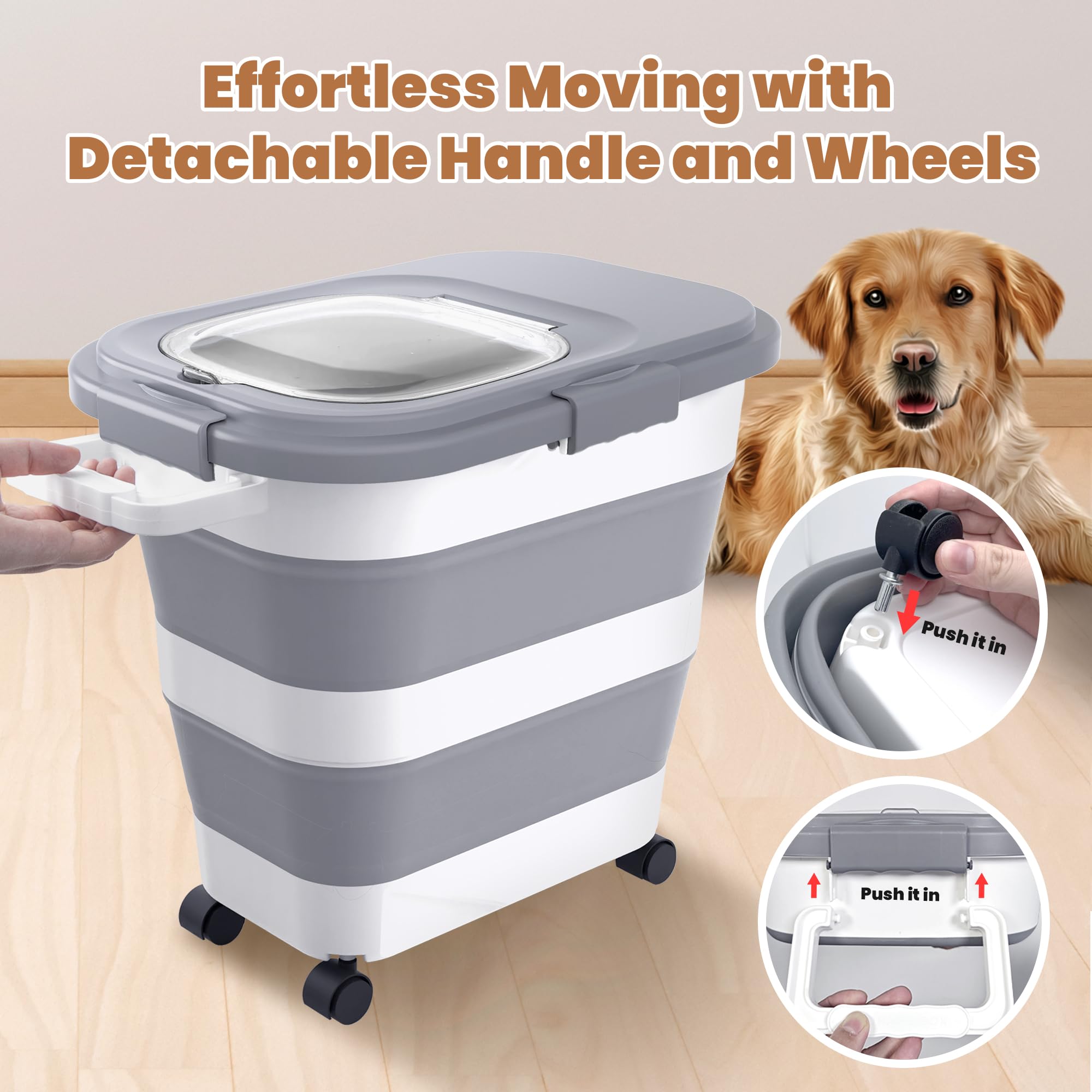DDMOMMY dog-cat storage with scoop ideal for pet and pantry use.