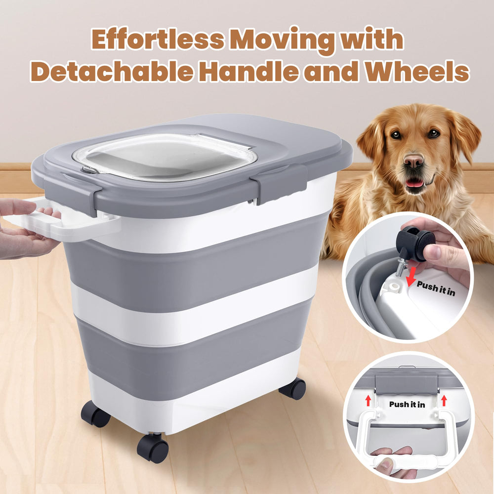 DDMOMMY dog-cat storage with scoop ideal for pet and pantry use.
