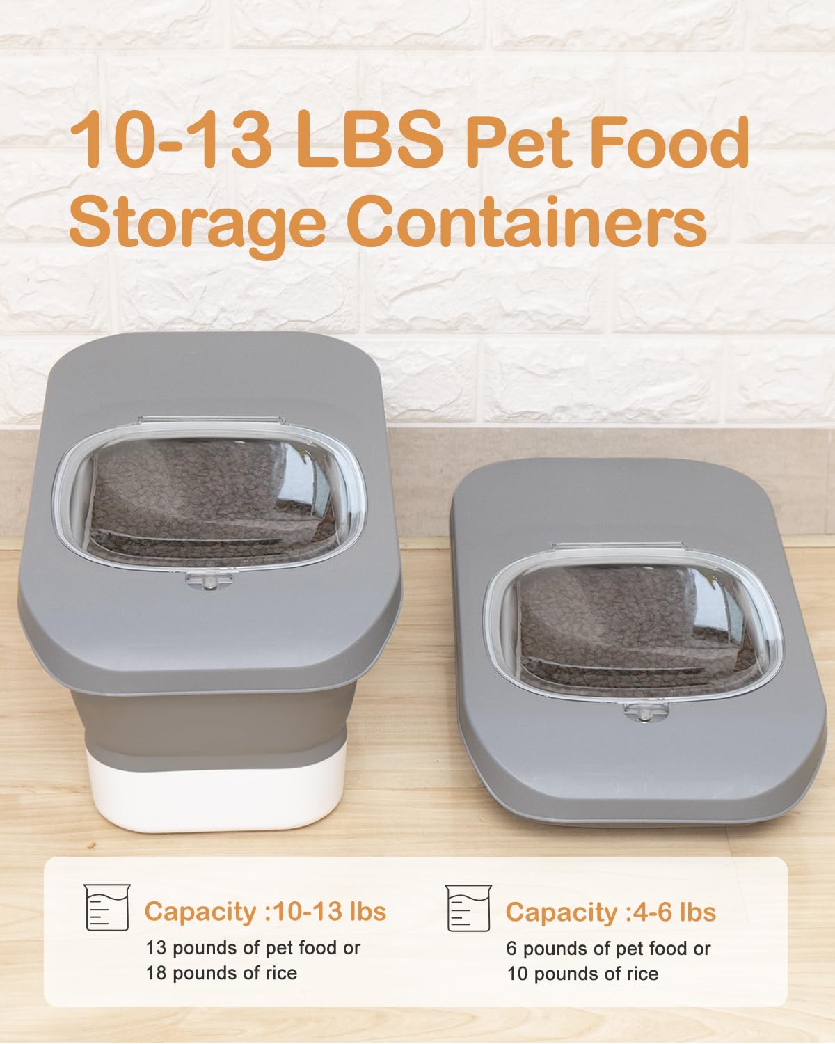 DDMOMMY dog food container airtight lid keeps kibble fresh longer.