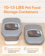 DDMOMMY dog food container airtight lid keeps kibble fresh longer.