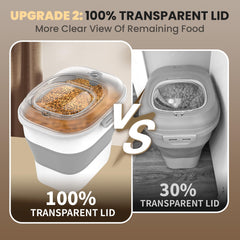 DDMOMMY dog food container airtight seal preserves moisture-free freshness.