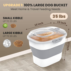 DDMOMMY dog food container date track lets you monitor freshness.