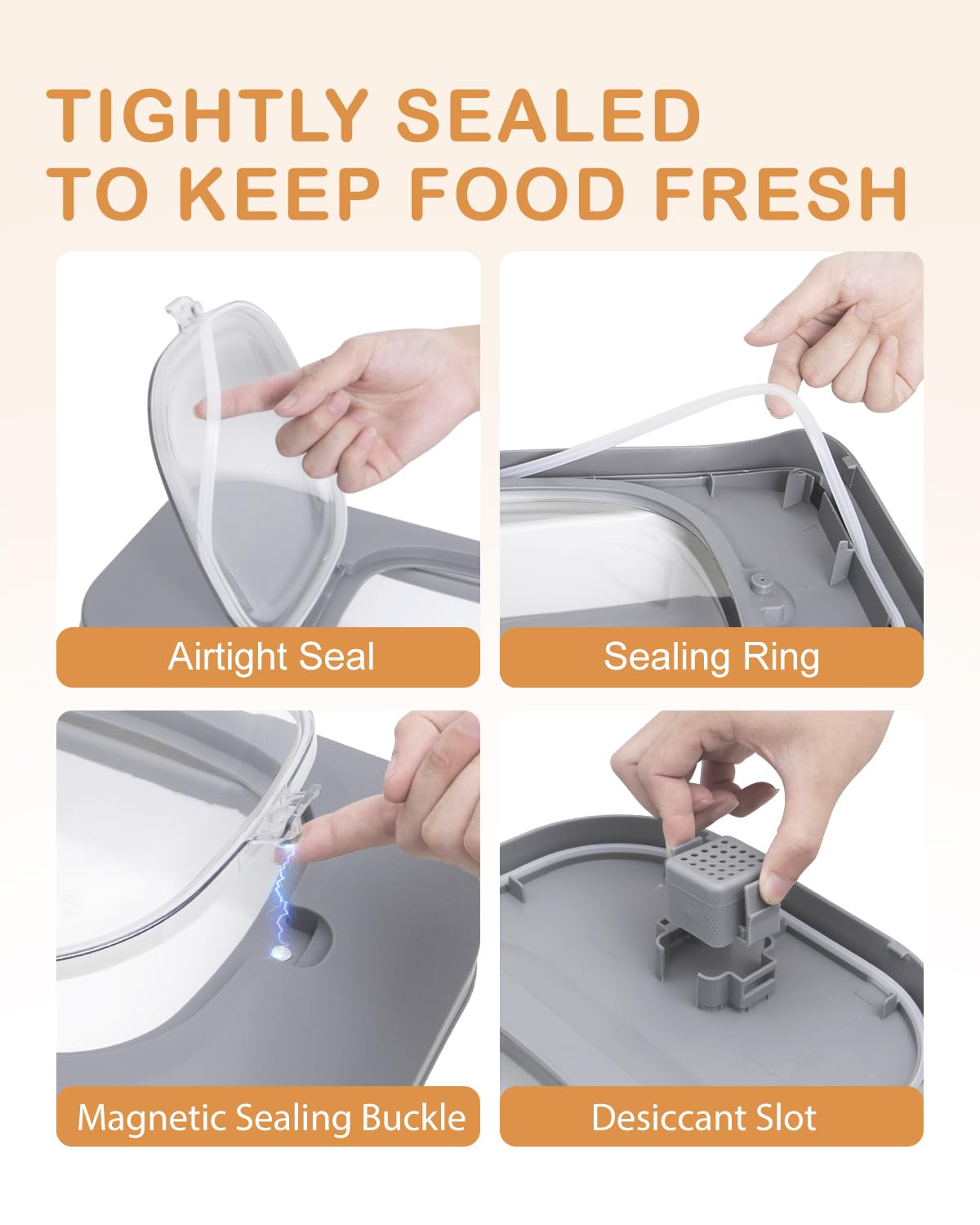 DDMOMMY dog food container, unfolded size reveals generous capacity.