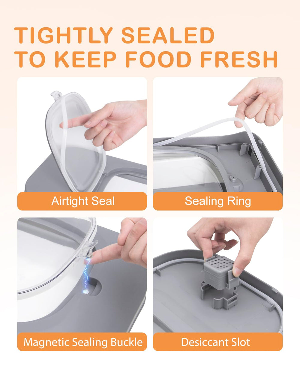 DDMOMMY dog food container, unfolded size reveals generous capacity.