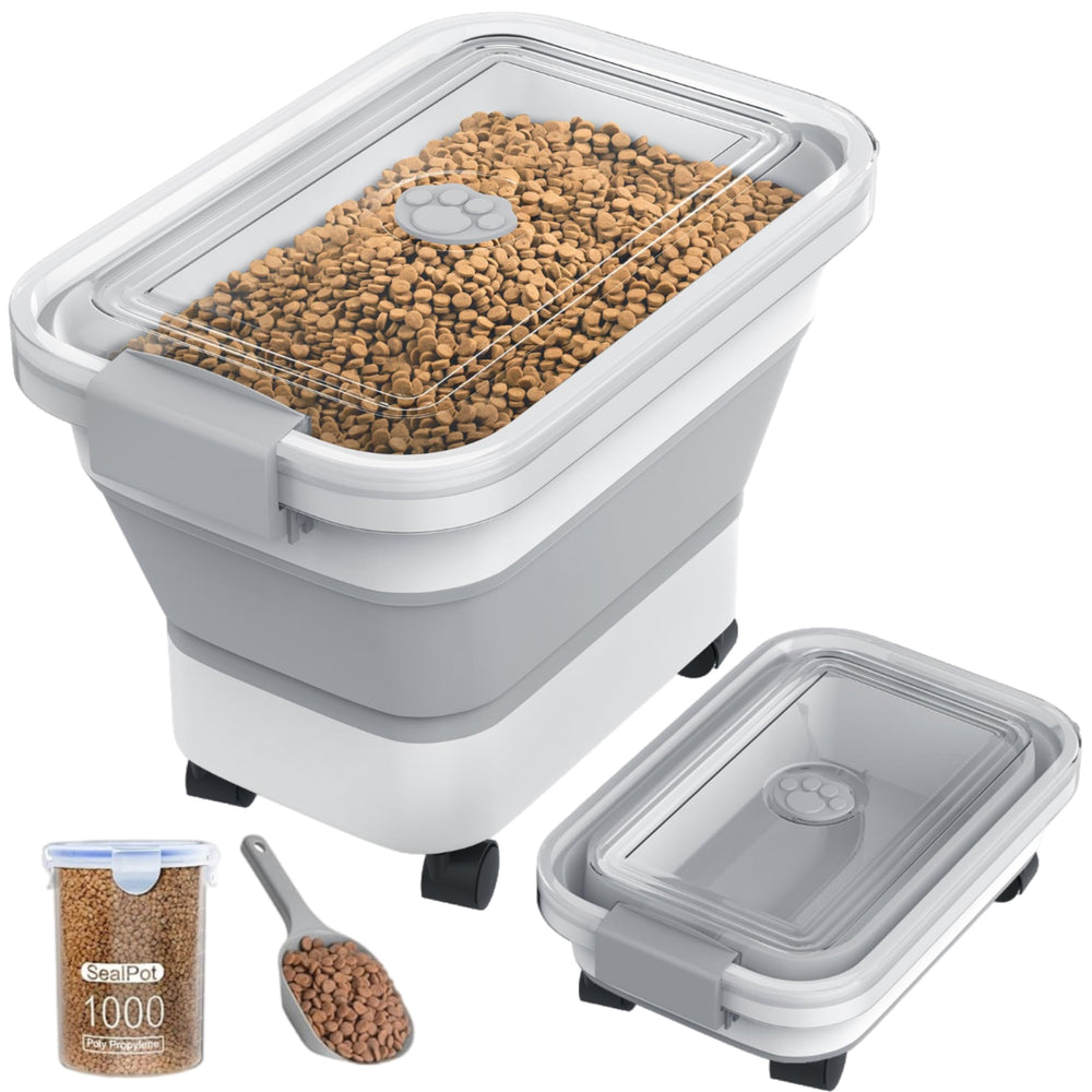 DDMOMMY dog food storage container with airtight lid preserves freshness and blocks moisture.