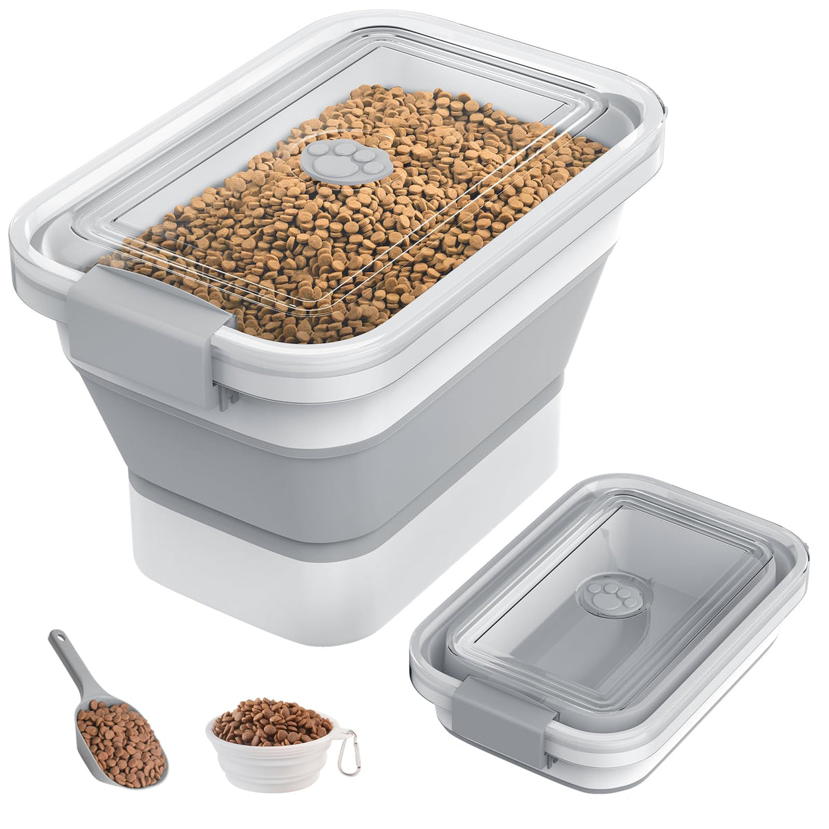 DDMOMMY dog food storage container with airtight lid keeps kibble fresh and moisture-free