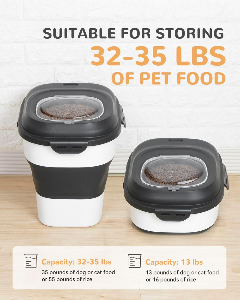 DDMOMMY airtight lids keep kibble fresh and moisture-free.