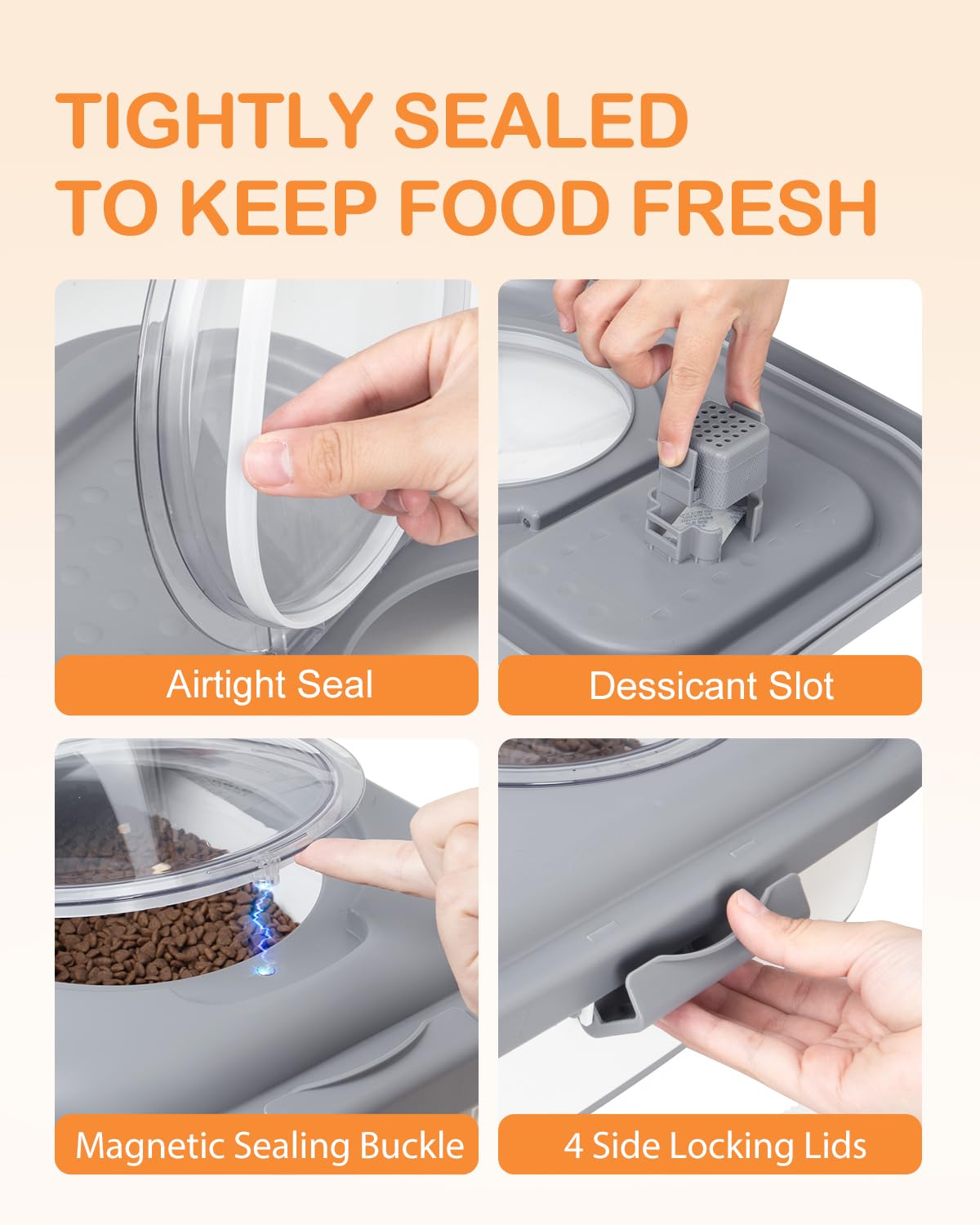DDMOMMY dog-food container with detachable handle simplifies transport.