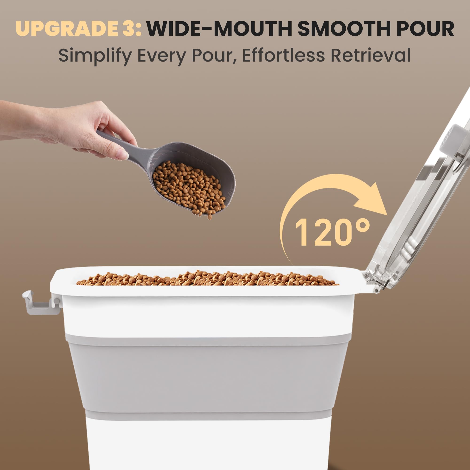 DDMOMMY versatile container fits dog, cat food, rice, flour, and more.