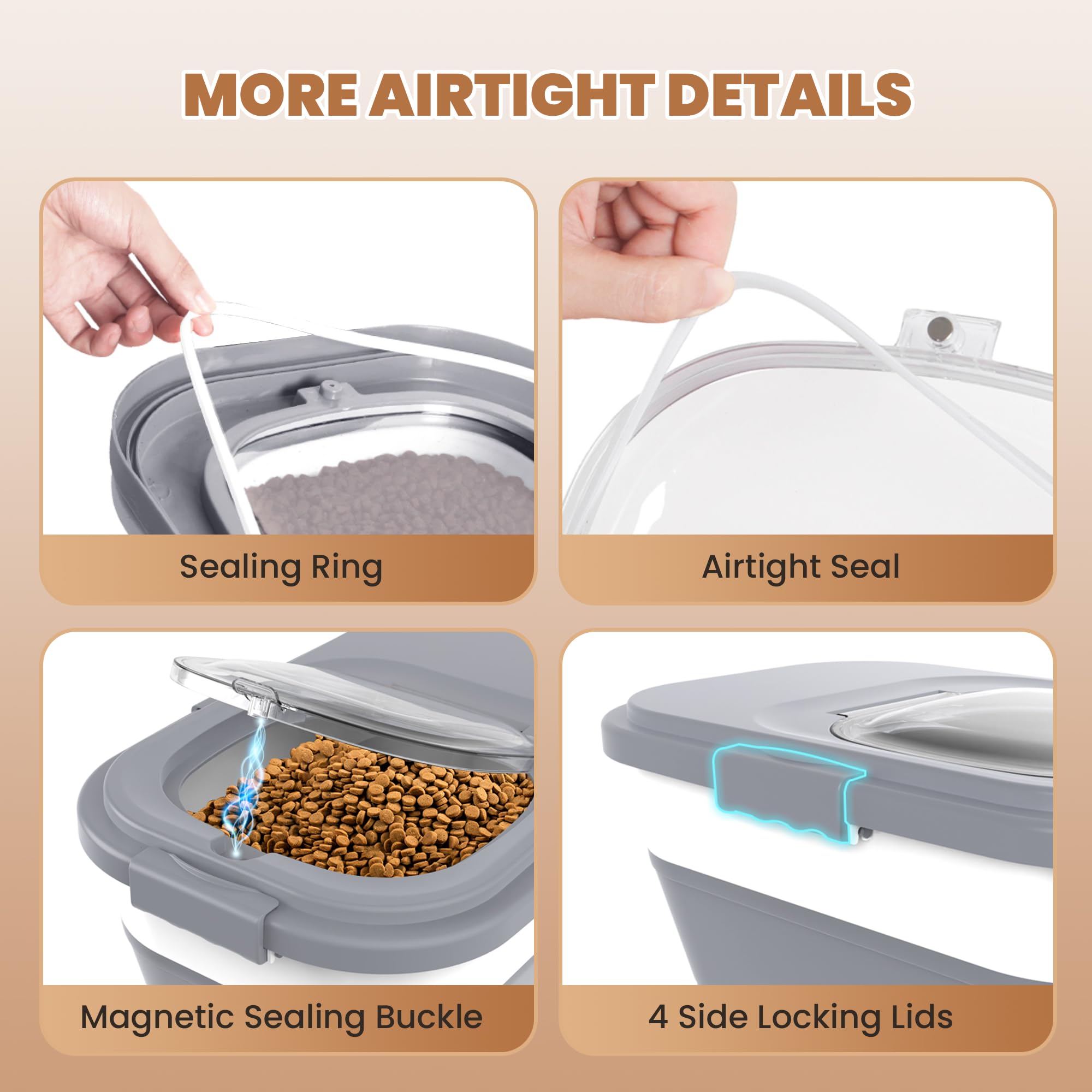 DDMOMMY dog food storage folded to 9qt for small spaces
