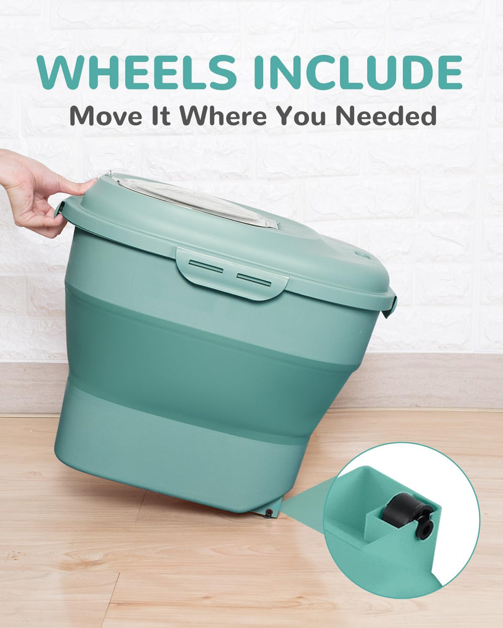 DDMOMMY foldable storage design green illustrates space-saving setup