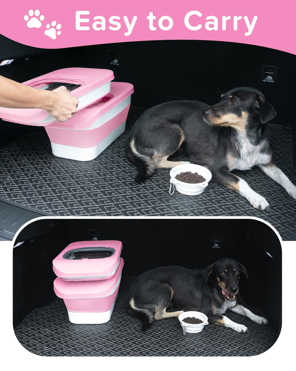 DDMOMMY food-grade durable plastic construction ensures safe pet food storage.