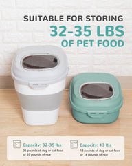 DDMOMMY two-pack airtight containers green enables organized storage for multiple pets