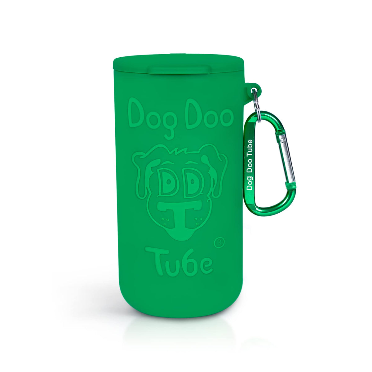 DDT Doo Tube Green open lid showing odor-lock design for mess-free disposal