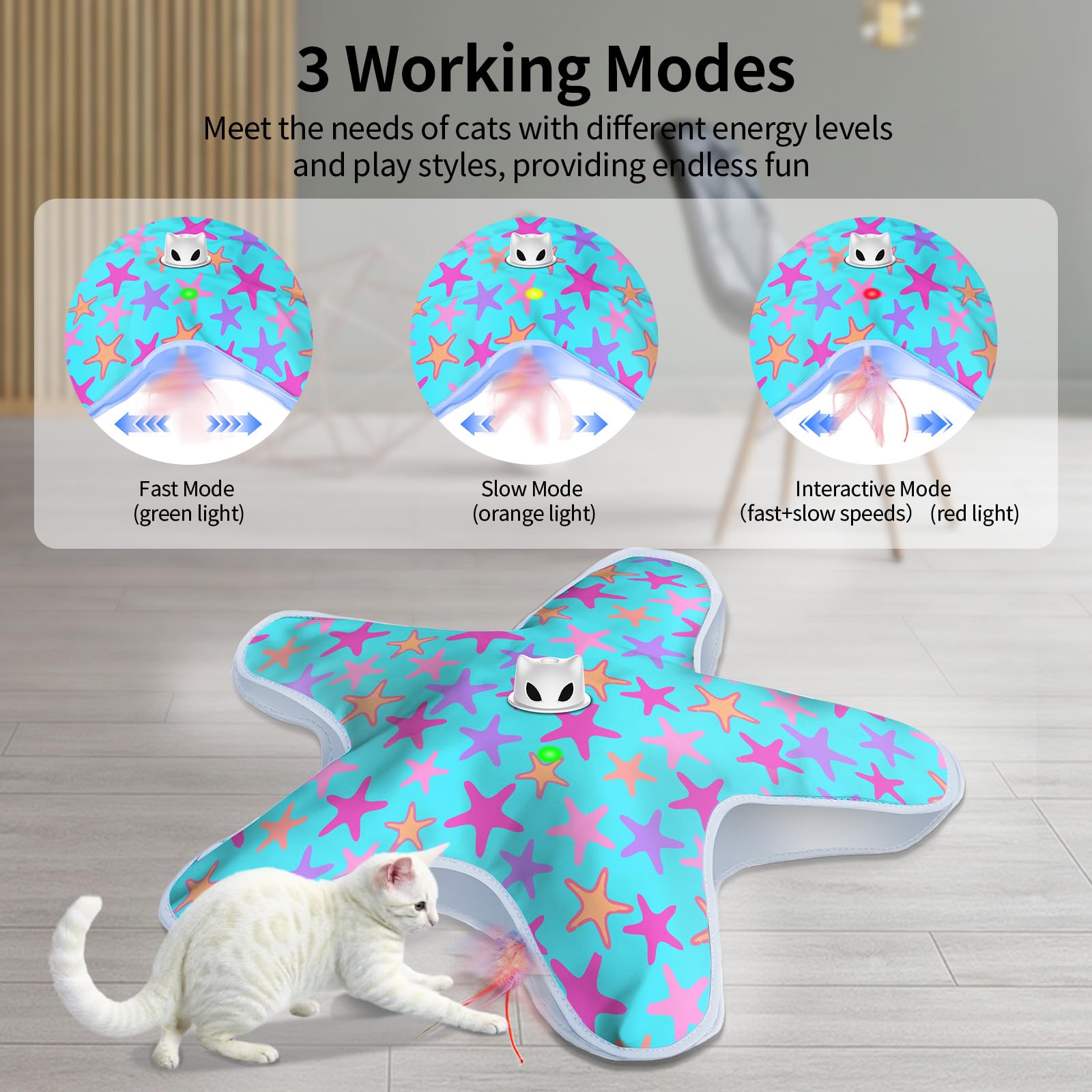 ddxcoo cat toy suction base secured to floor
