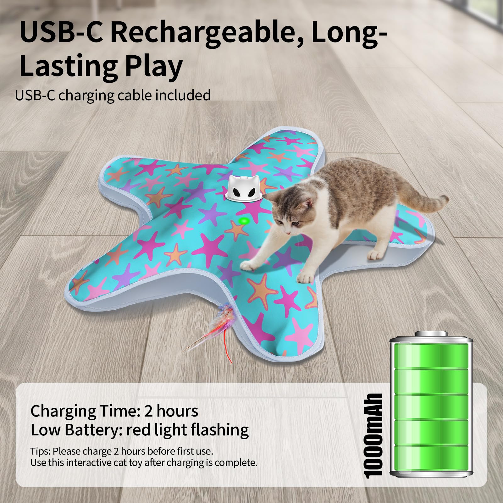 ddxcoo USB-C charging in action for long sessions