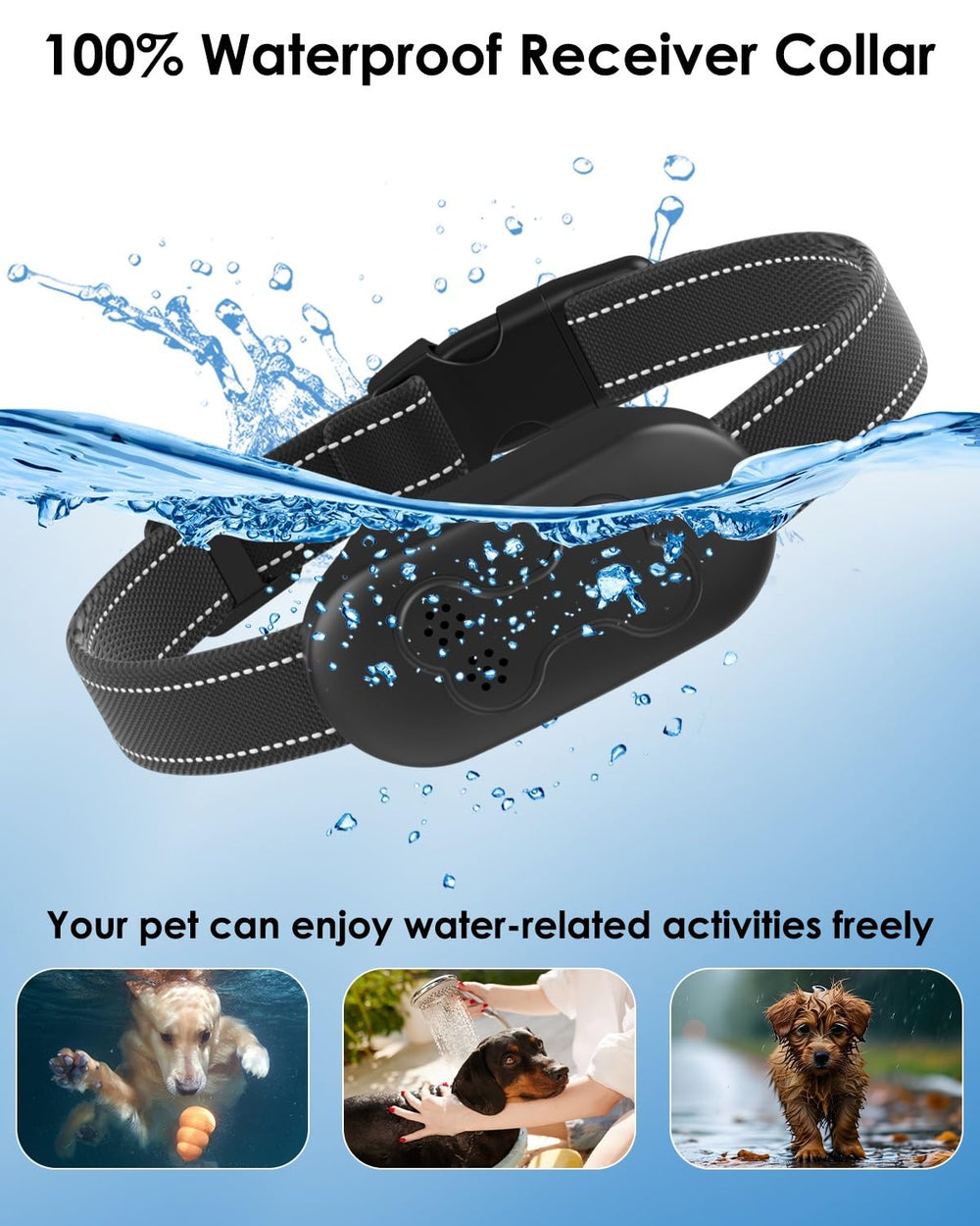 DDZ dog collar fits dogs from 10 to 120 pounds.