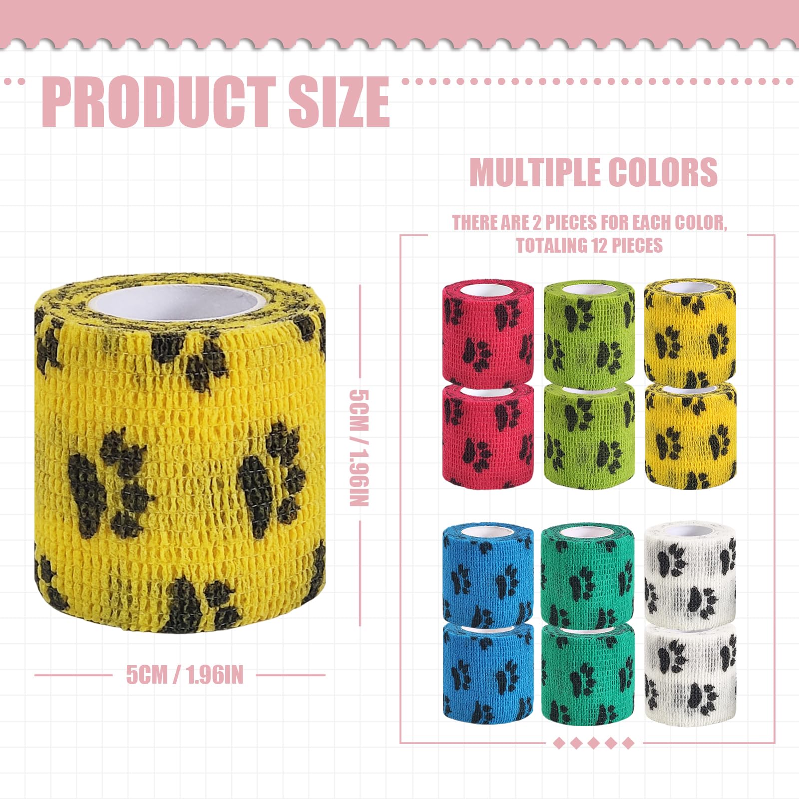 DE Vet Wrap self-adhesive colors pack offering color options for mood-matching care