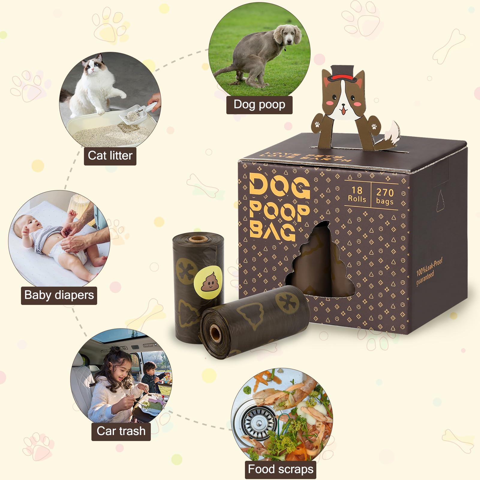 DealBeta DBFAIRY 270 bags in 18 rolls provides long-lasting supply.
