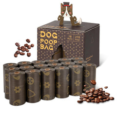 DealBeta DBFAIRY coffee-scented poop bags in convenient rolls mask odors on walks.