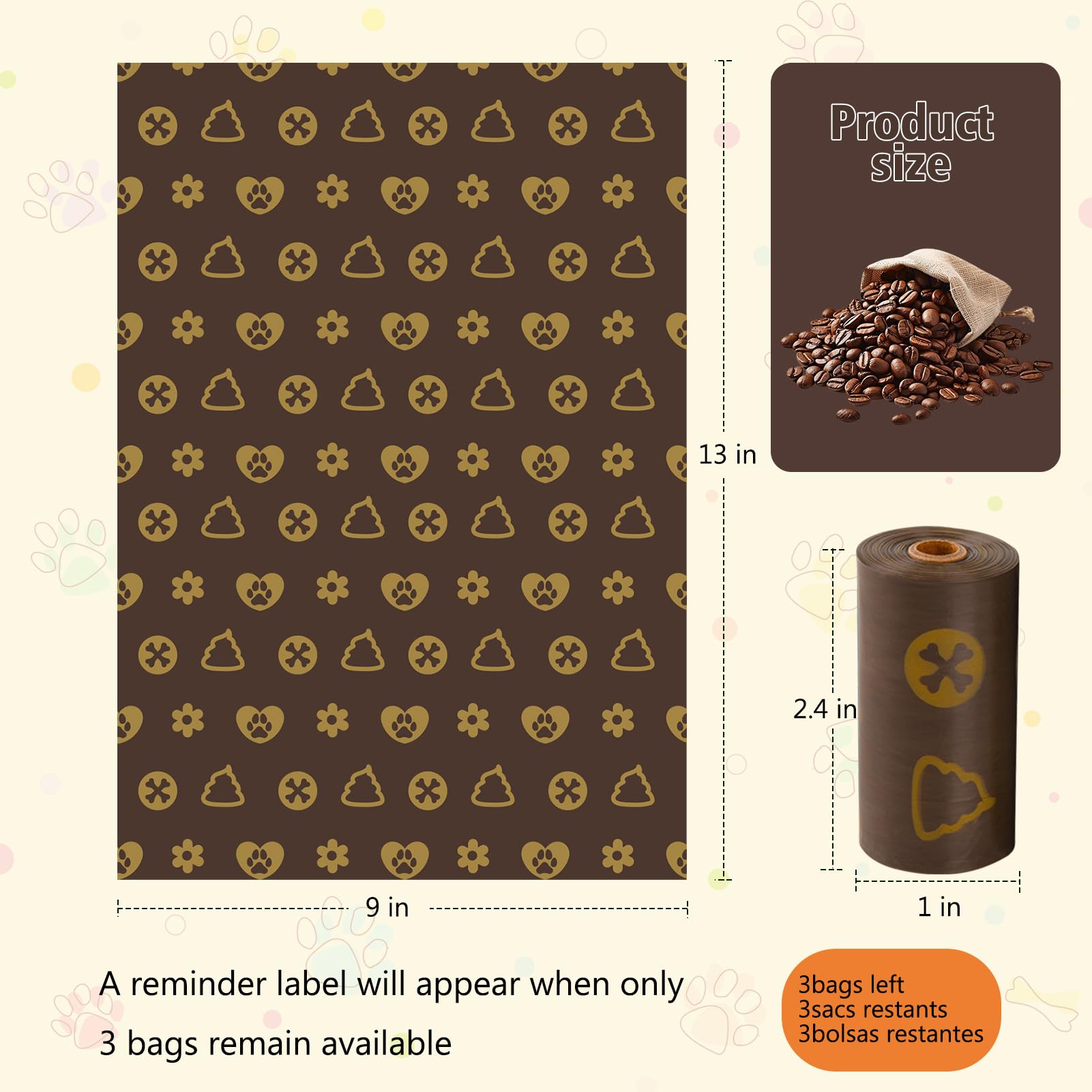 DealBeta DBFAIRY strong leak-proof bags resist tears for clean disposal.
