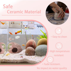 Deapeey strawberry cave pink hideout closeup shows safe ceramic surface.