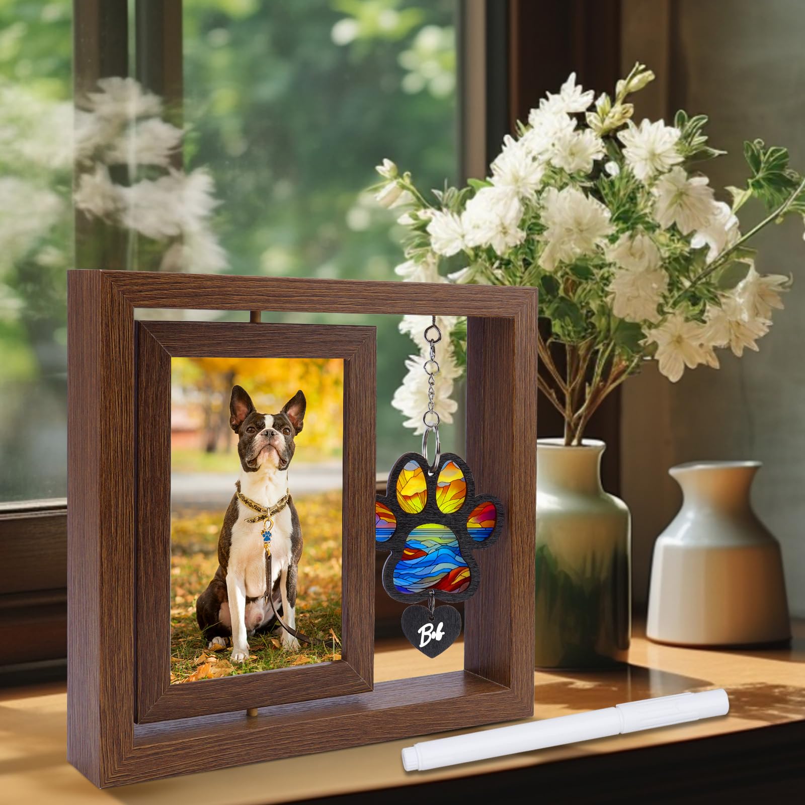 DearKeeps dog memorial frame 4x6 photo highlights cherished memories