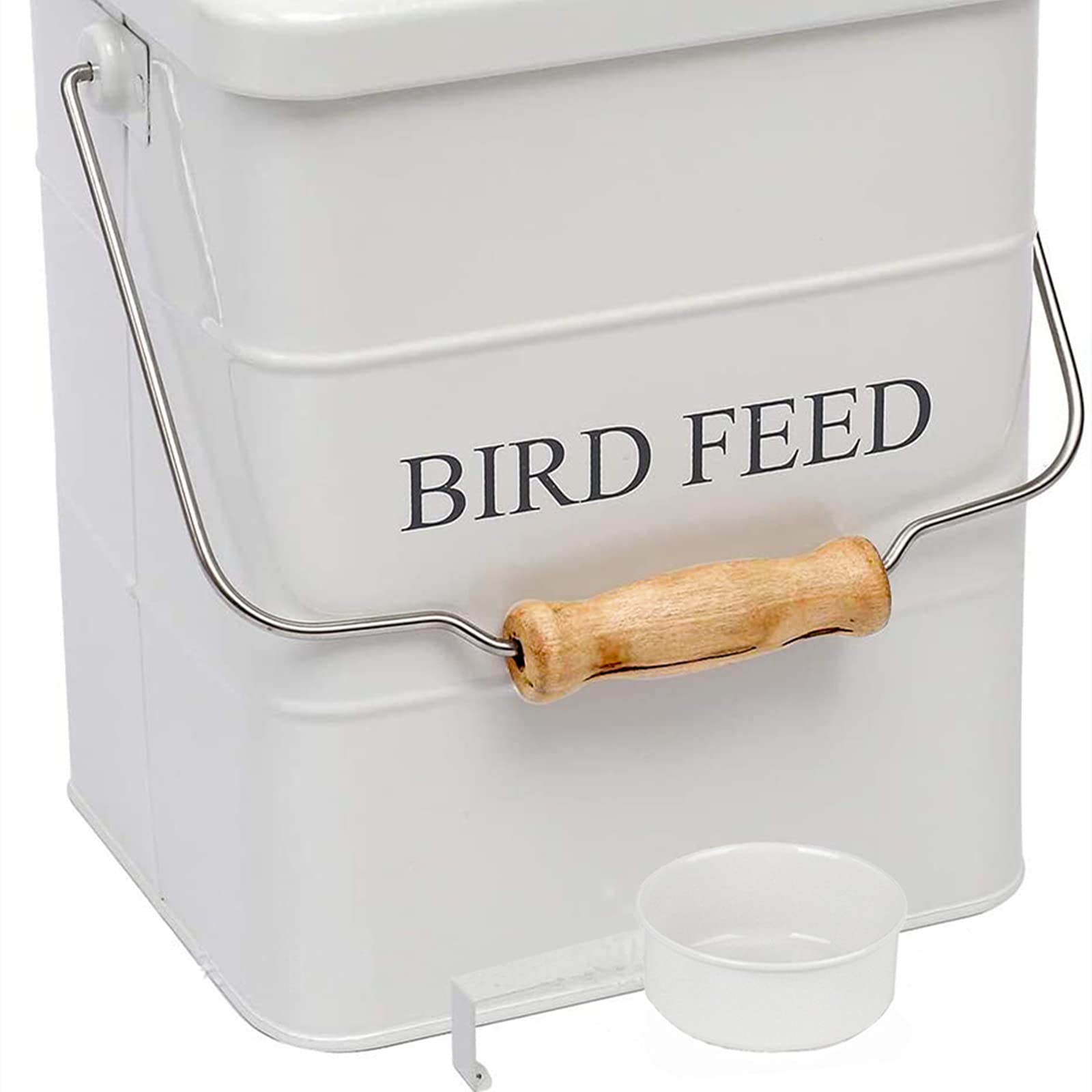 DEAYOU storage tin holds 5-6 pounds of pet food or treats