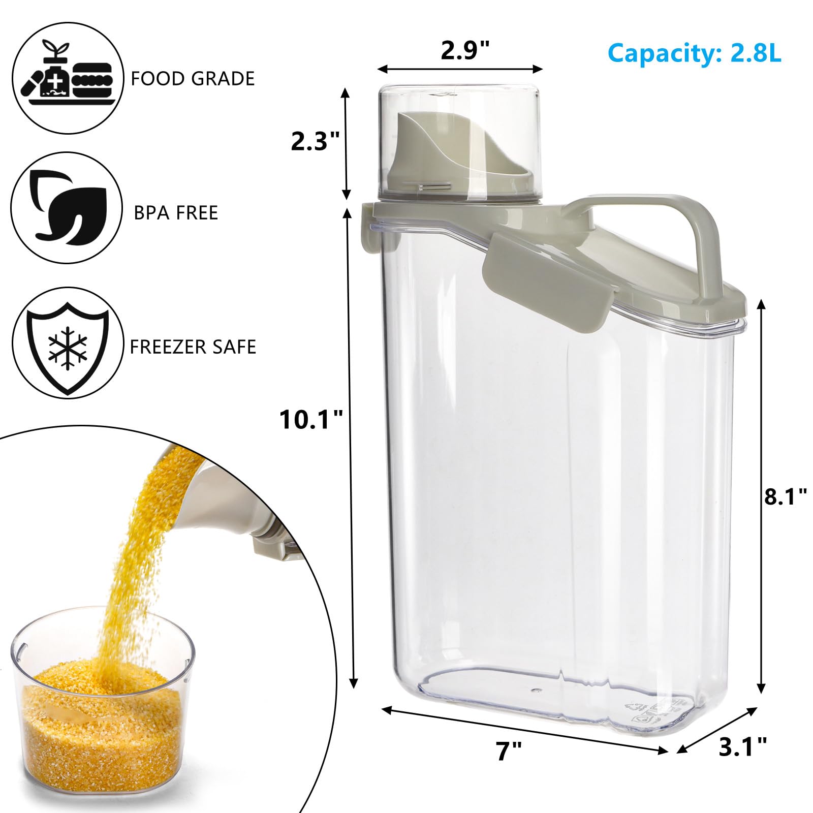 DEAYOU airtight lids with silicone seal to keep contents fresh