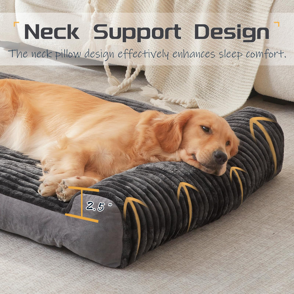 DEBANG HOME dog bed with non-slip bottom stays put on any surface.