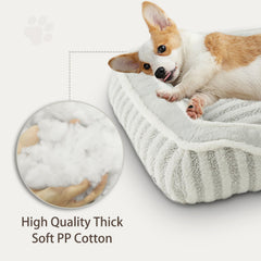 DEBANG HOME dog bed-washable-material closeup illustrates machine-washable fabric for easy cleaning