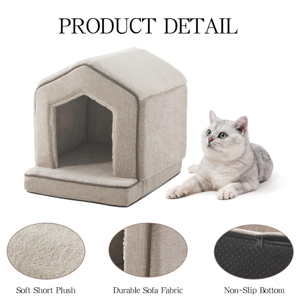 DEBANG HOME orthopedic cat house exterior texture highlights durable sofa cloth and stylish look