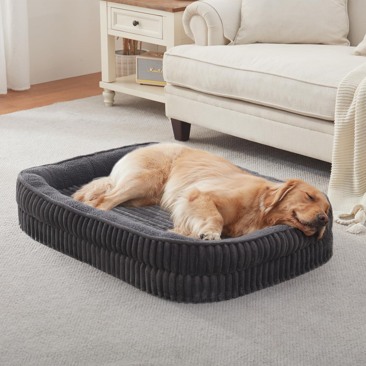 DEBANG HOME orthopedic egg-crate foam bed for medium dogs supports joints