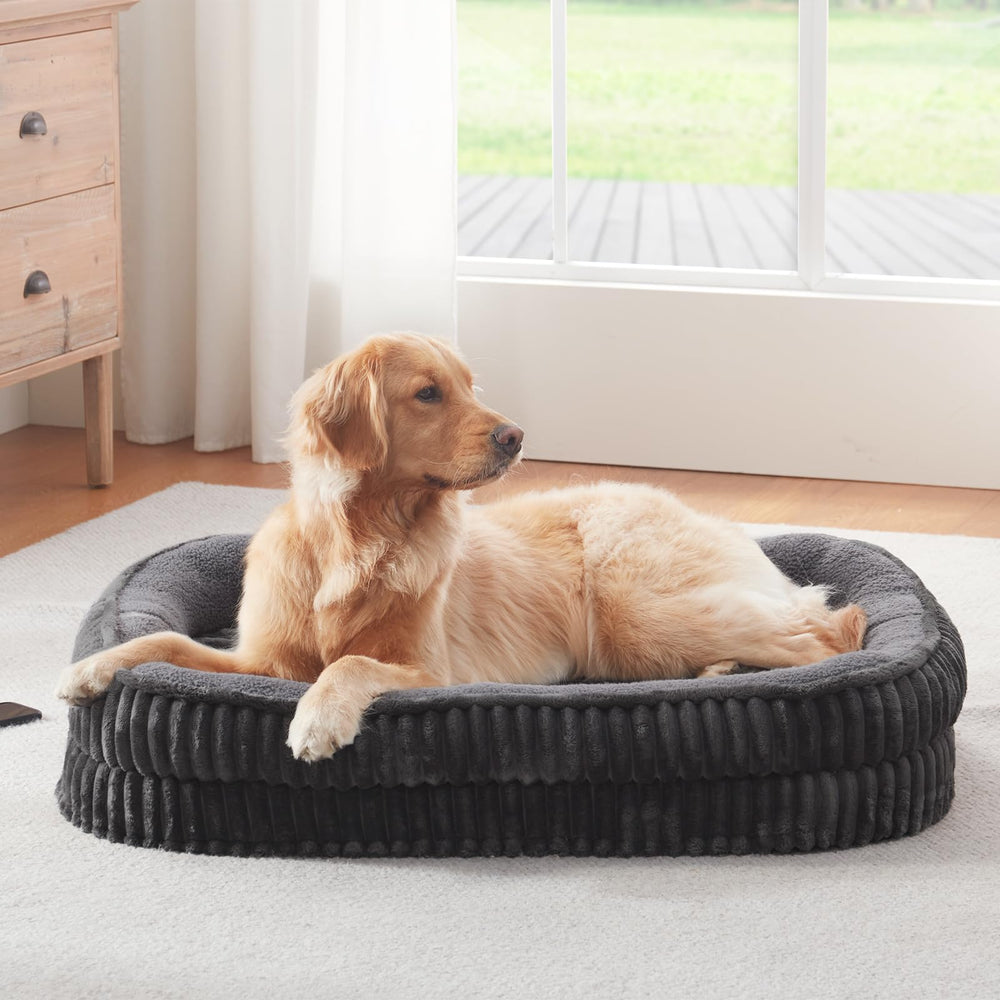 DEBANG HOME rounded edges and bolster support create a cozy cocoon-like feel.