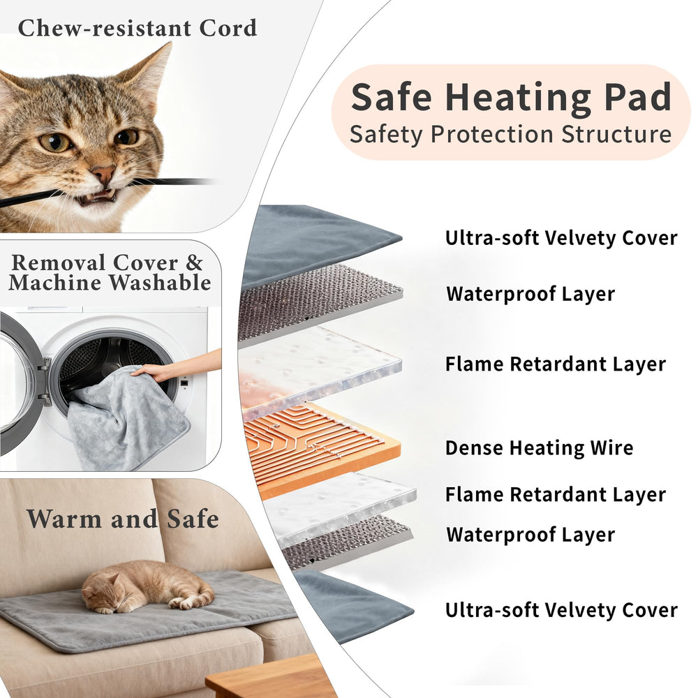 Deblue heated cat house escape door close-up with four-mode safety options