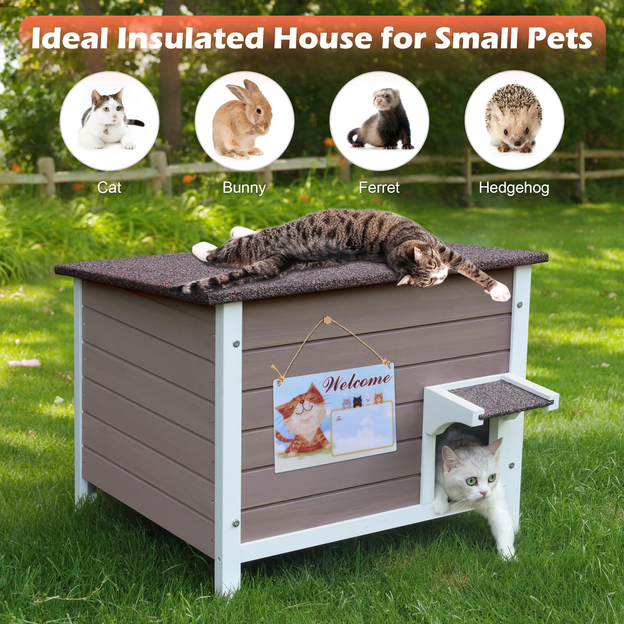 Deblue Ourdoor cat house easy assembly in minutes.