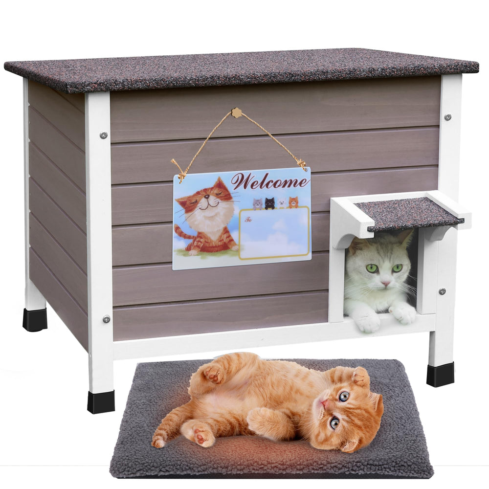 Deblue Ourdoor cat house weatherproof shelter for outdoor companions.