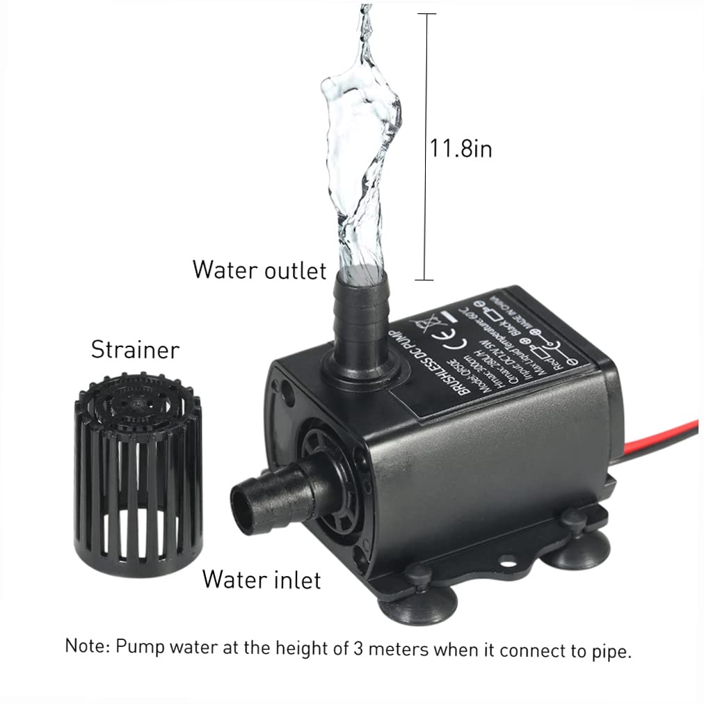 Decdeal submersible pump with USB interface offers flexible power options.