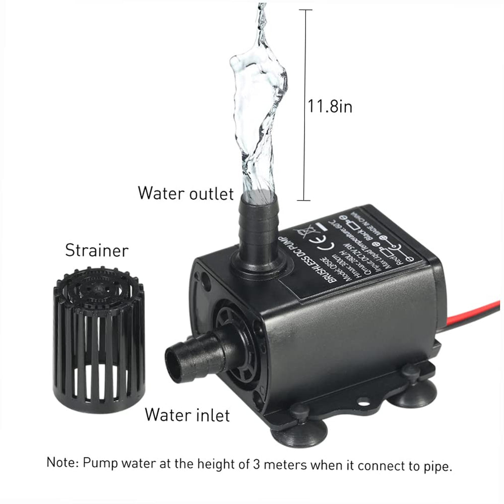 Decdeal submersible pump with USB interface offers flexible power options.