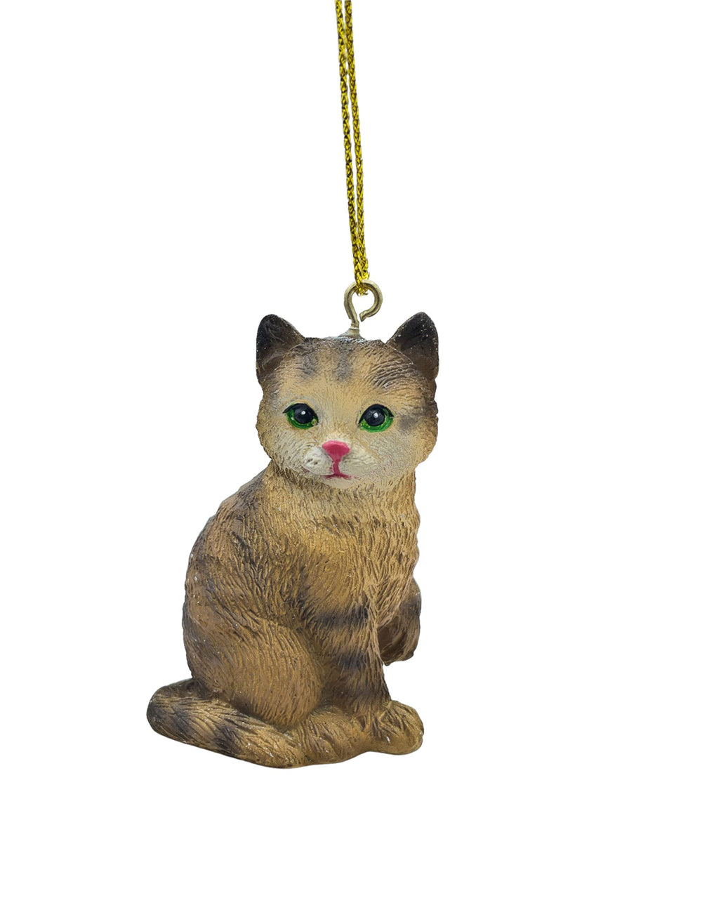 December Pets candy cane scarf detail ornament adds playful seasonal accent