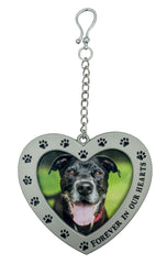 December Pets heart-shaped photo ornament Forever in Our Hearts preserves a beloved pet's memory