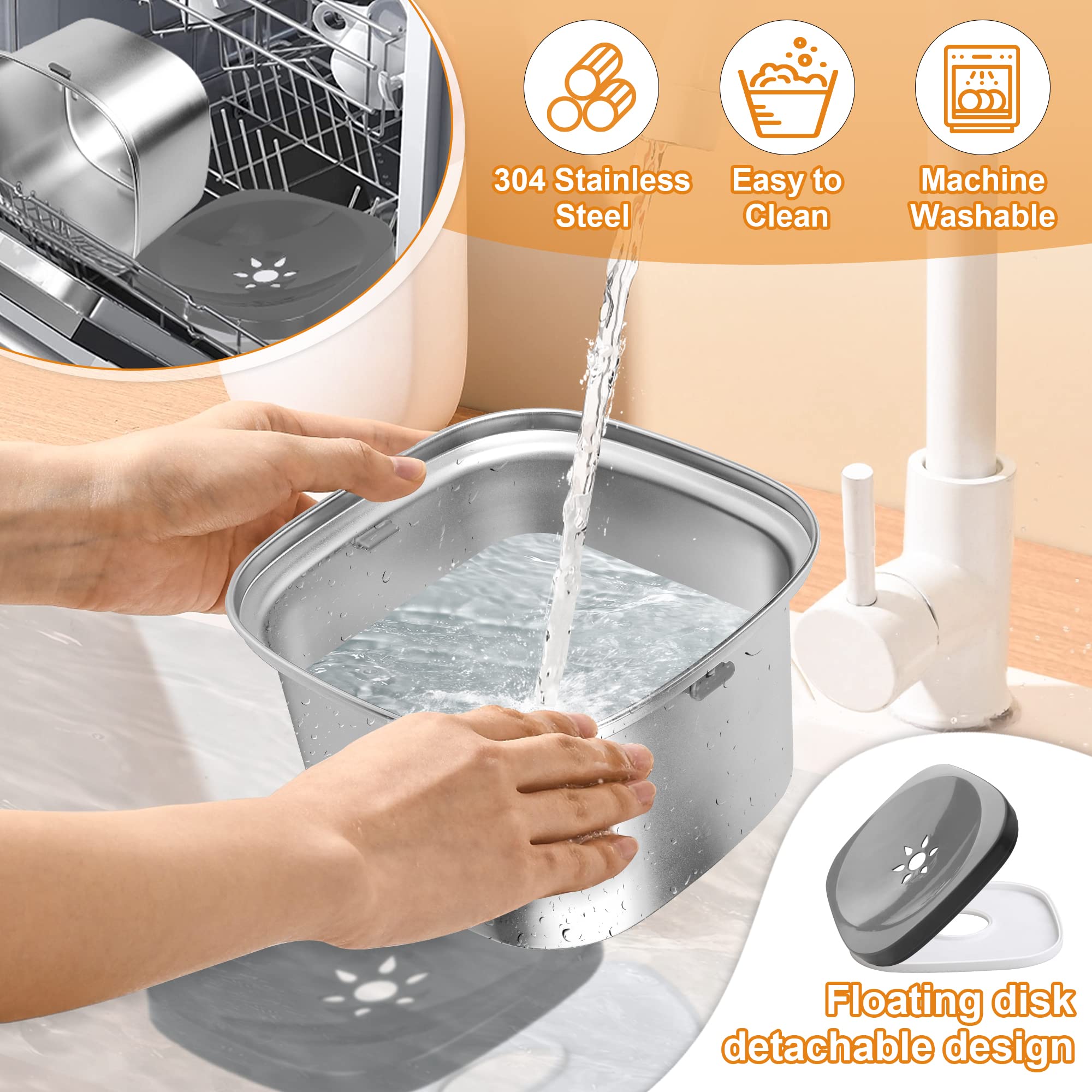 Decflow floating disk with removable parts simplifies thorough cleaning.