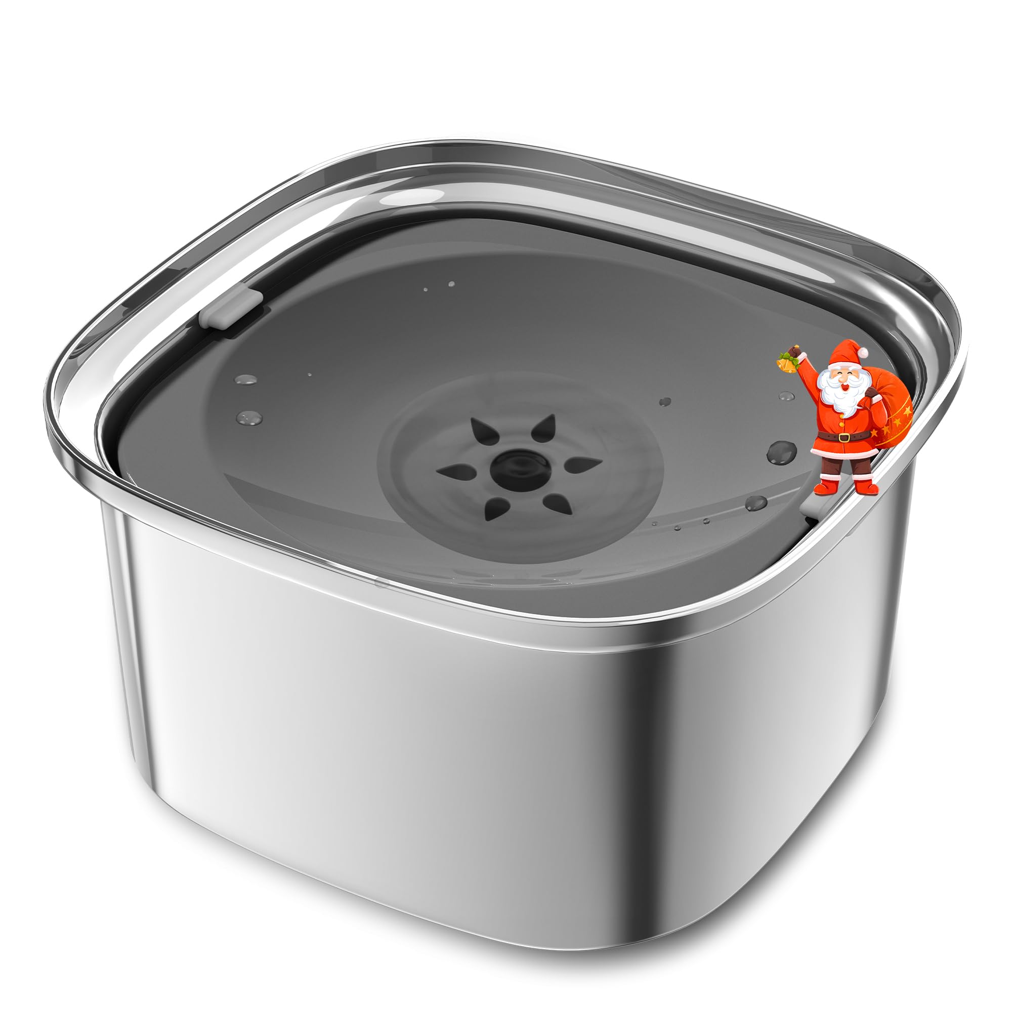 Decflow 3L dog water bowl with floating disk controls drinking rate and reduces spill risk.